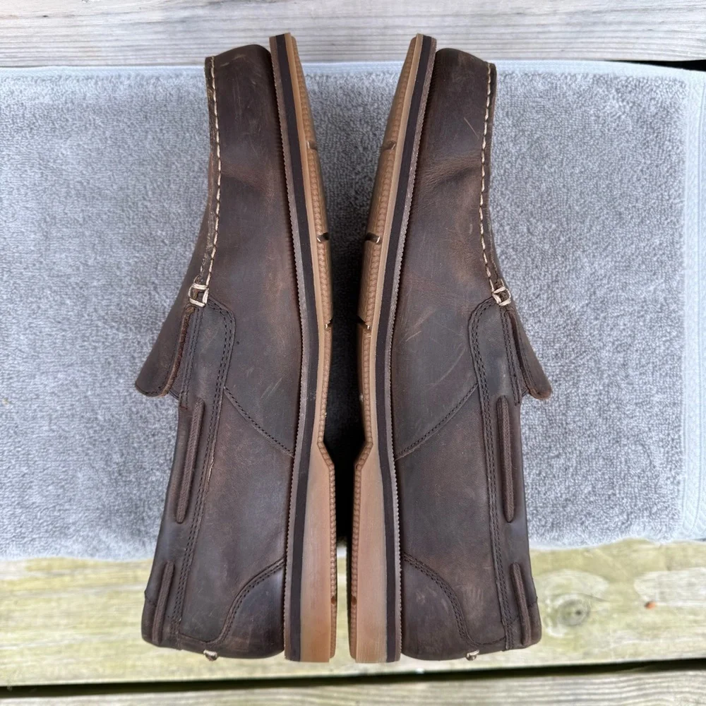 Rockport Southport Venetian Leather Loafer Oat Brown Mens 13 Java Rubber Sole